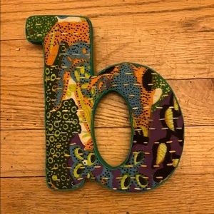 Anthropologie Fabric Letter